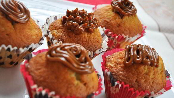 ШАГ 5. банановые маффины с вареной сгущенкой