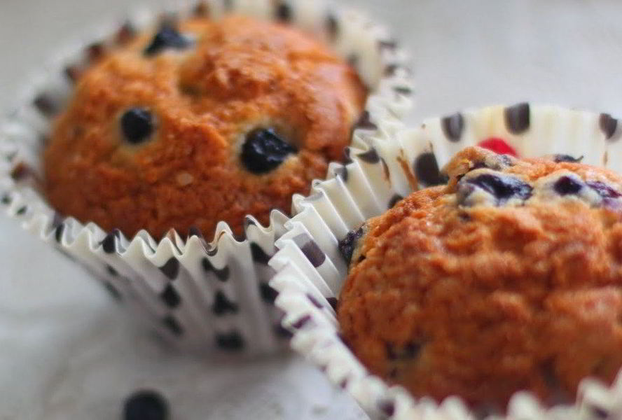 Черничные мини-маффины с корицей