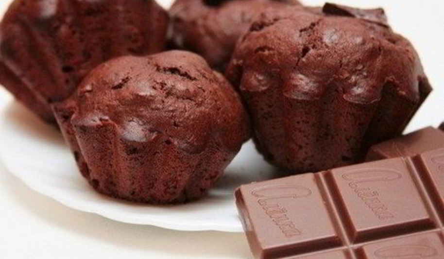 Рецепт домашние маффины на горьком шоколаде