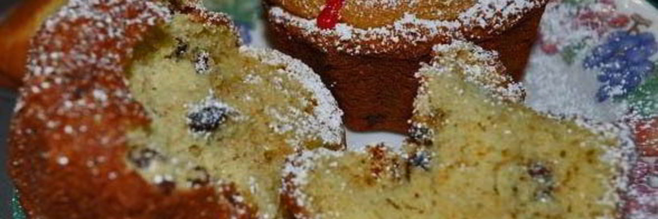 Кукурузные маффины с голубикой