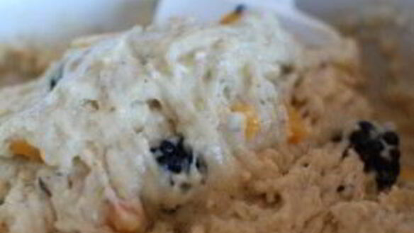 ШАГ 7. лавандовые маффины с ежевикой и персиками