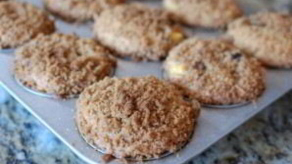 ШАГ 10. лавандовые маффины с ежевикой и персиками