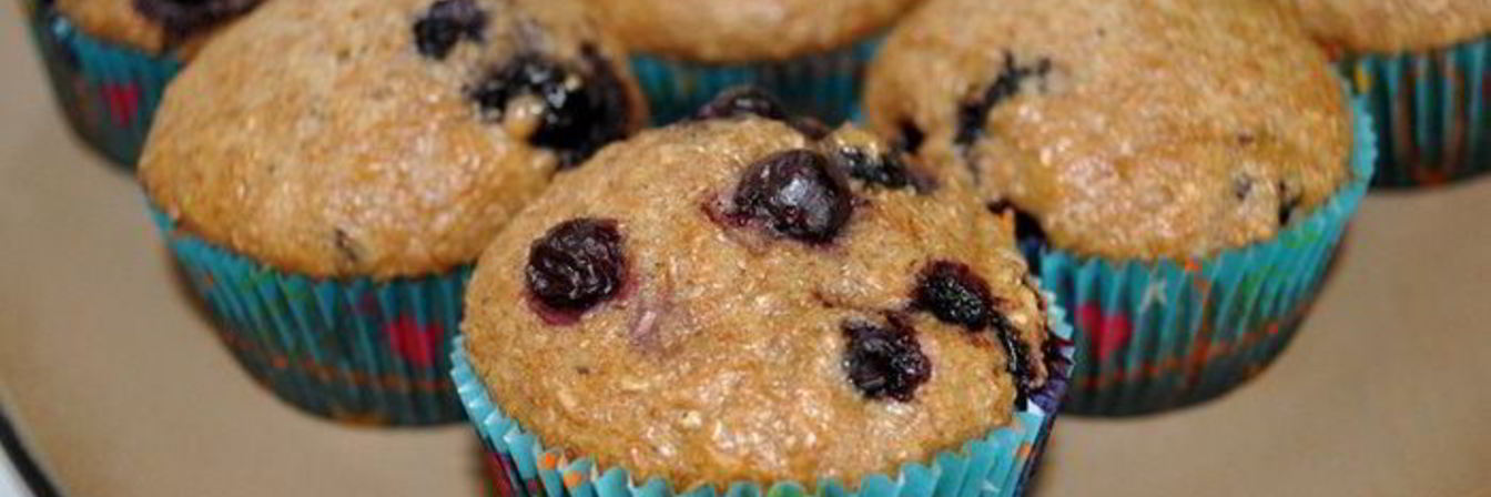 Лимонные маффины с черникой