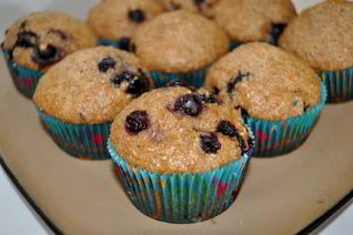 Лимонные маффины с черникой