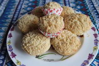 Лимонные маффины со штрейзелем