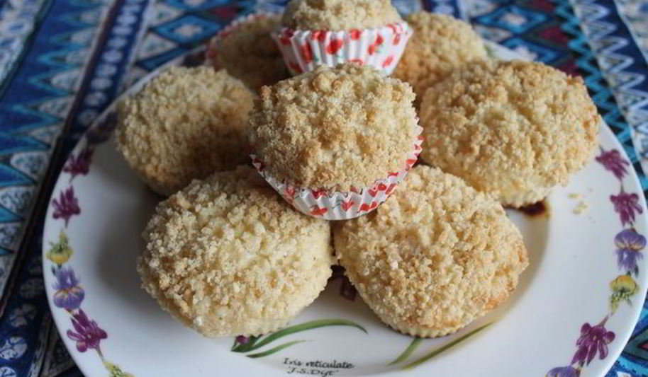 Рецепт лимонные маффины со штрейзелем