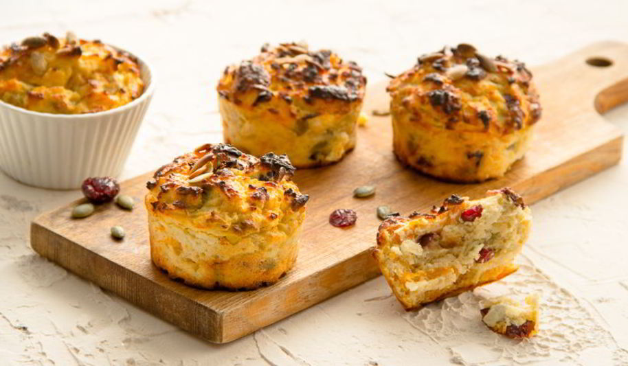 Рецепт маффины из киноа и кураги с сушеной клюквой
