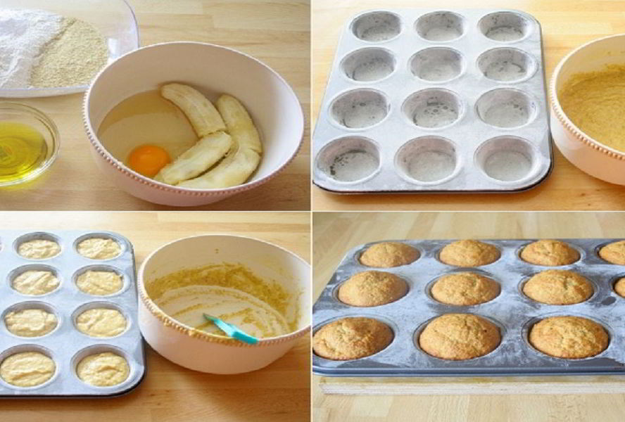 Маффины с бананами