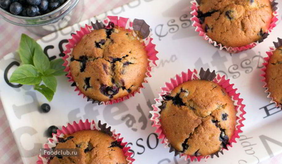 Рецепт маффины с черникой