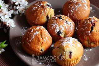 Маффины с черной смородиной