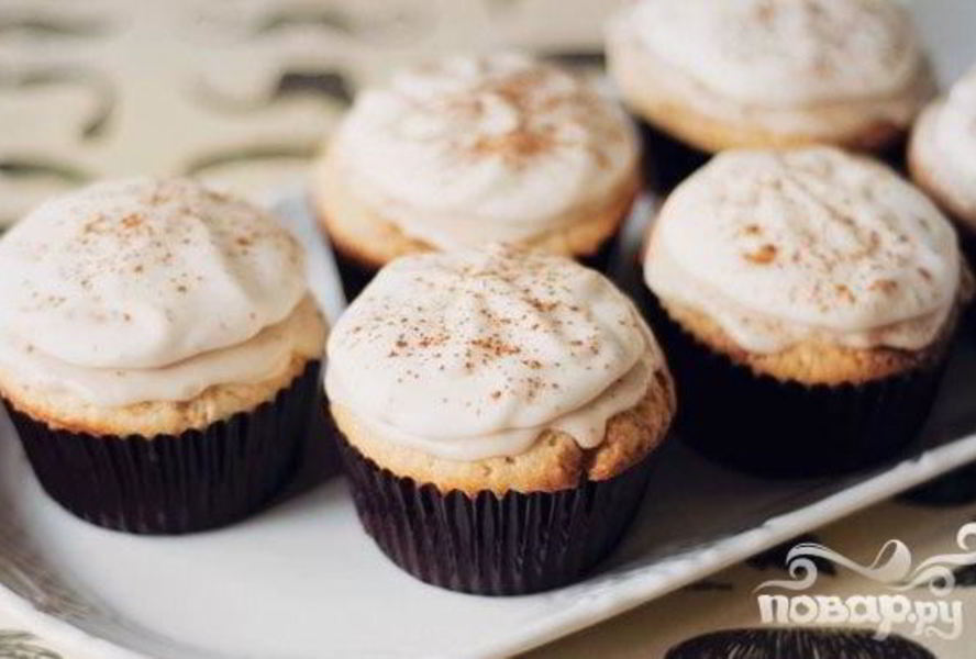 Маффины с корицей и кофейной глазурью