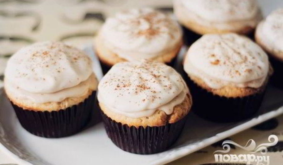 Рецепт маффины с корицей и кофейной глазурью