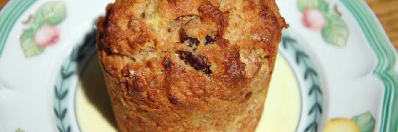 Маффины с шоколадом и бананами