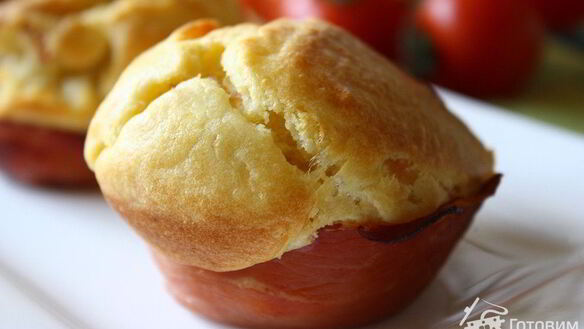 ШАГ 4. маффины с сыром и беконом