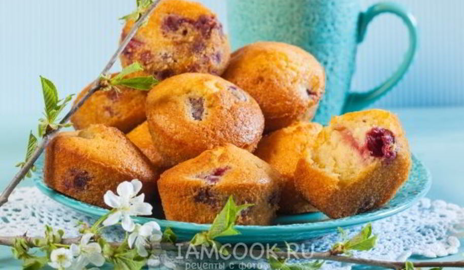 Рецепт маффины с вишней