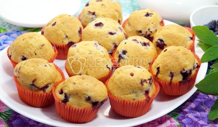 Рецепт маффины с ягодой