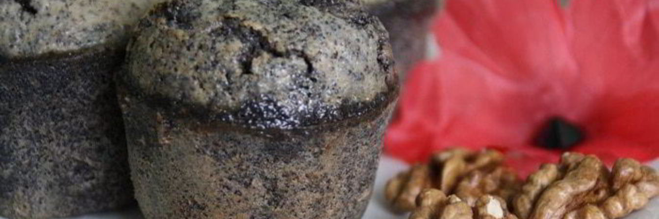 Маково-ореховый маффин без муки