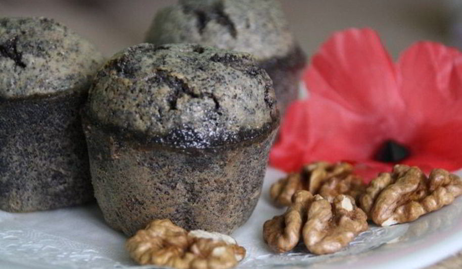 Рецепт маково-ореховый маффин без муки