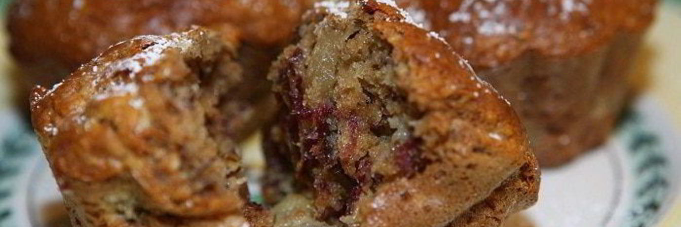 Медовые маффины с финиками и бананами