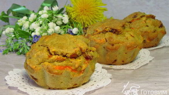 ШАГ 3. морковно-овсяные маффины с финиками