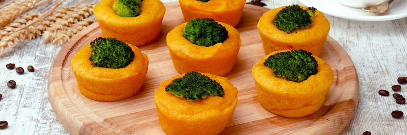Морковные маффины с брокколи
