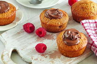 Овсяные маффины с малиной