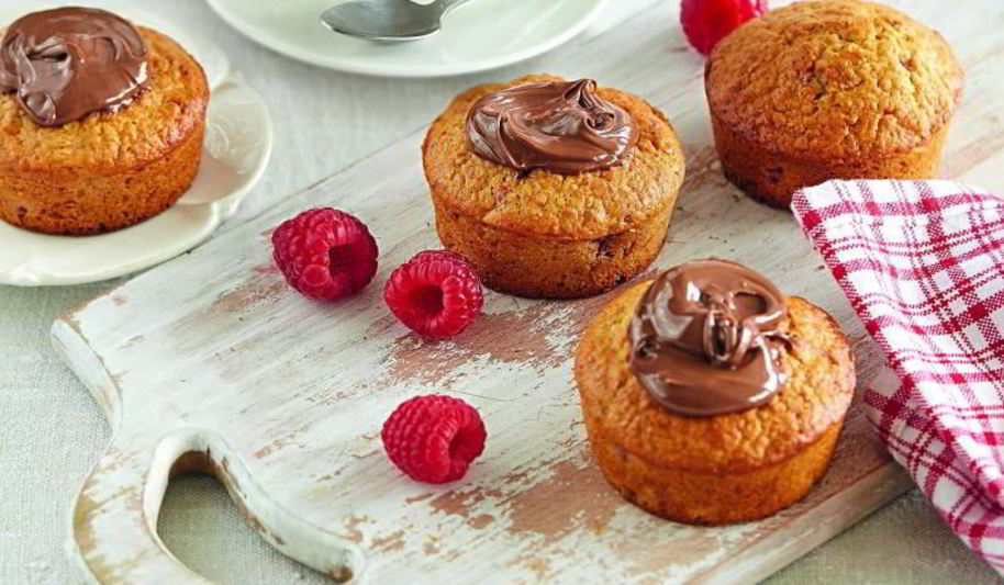 Рецепт овсяные маффины с малиной