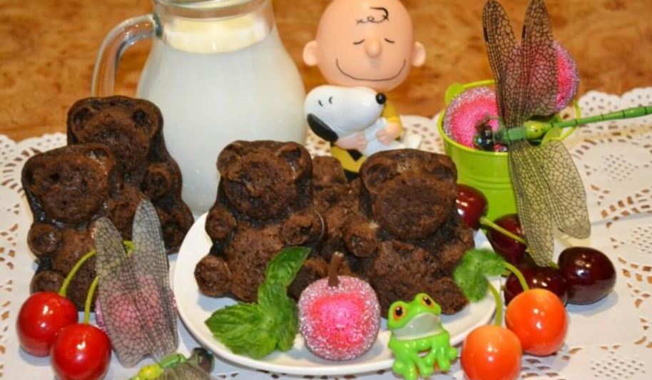 Рецепт шоколадно-банановые маффины мишка барни