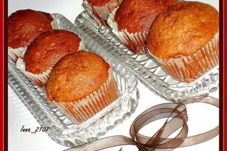 Шоколадно-банановые маффины с миндалем