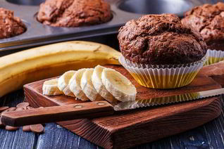 Шоколадно-банановые маффины