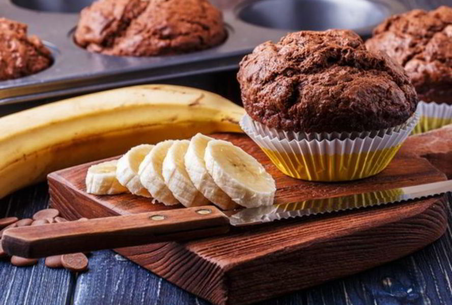 Шоколадно-банановые маффины