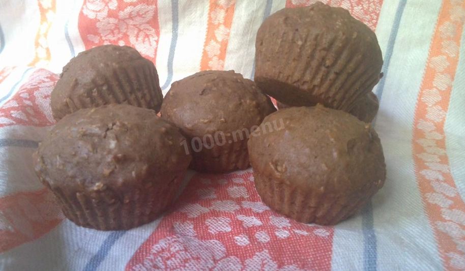 Рецепт шоколадные маффины с кокосом