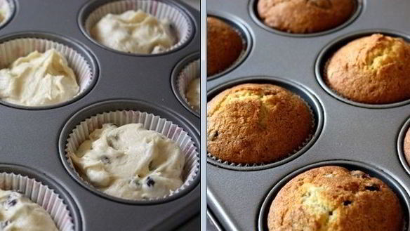 ШАГ 4. воздушные маффины с сухофруктами