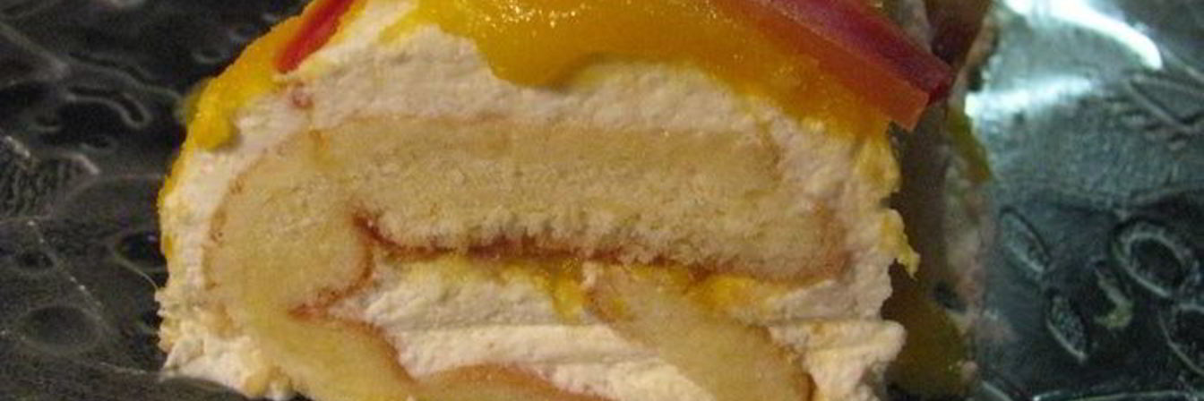 Мангово-творожный рулет