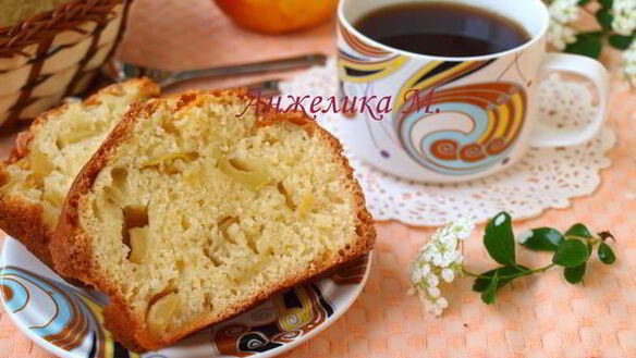 ШАГ 8. манник на кефире с яблоками