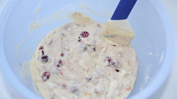 ШАГ 5. апельсиновые оладьи с клюквой