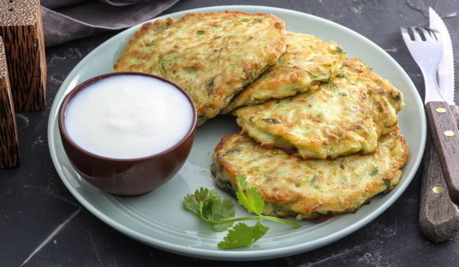Рецепт кабачковые оладьи с чесноком