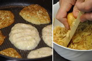 Кабачковые оладьи с картофелем