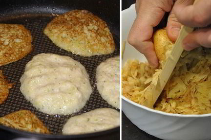 Кабачковые оладьи с картофелем