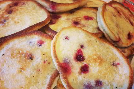 Оладушки с ягодами