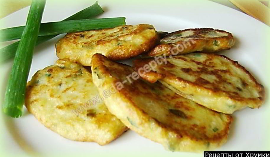 Рецепт оладьи из кабачков с сыром и чесноком