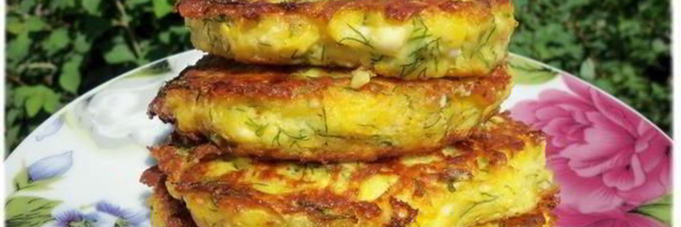 Оладьи из кабачков с творогом