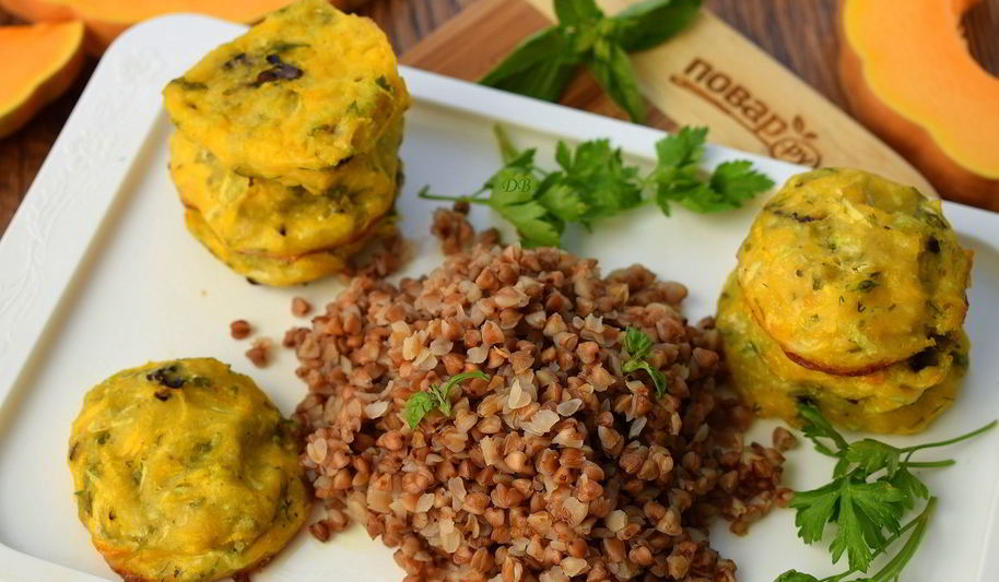 Рецепт оладьи из кабачков с тыквой в духовке