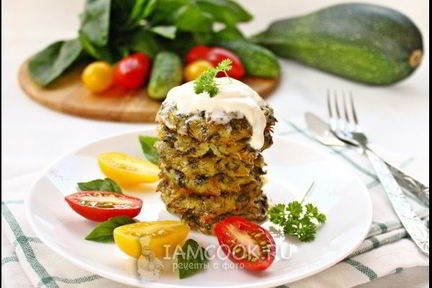 Оладьи из кабачков в духовке