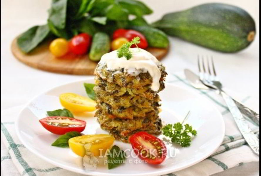Оладьи из кабачков в духовке