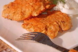 Оладьи из мацы с сыром чеддер