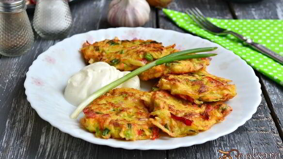 ШАГ 7. оладьи из овощей с куриным фаршем