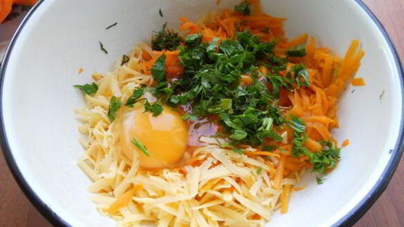 ШАГ 2. оладьи из тыквы с грибами и сыром