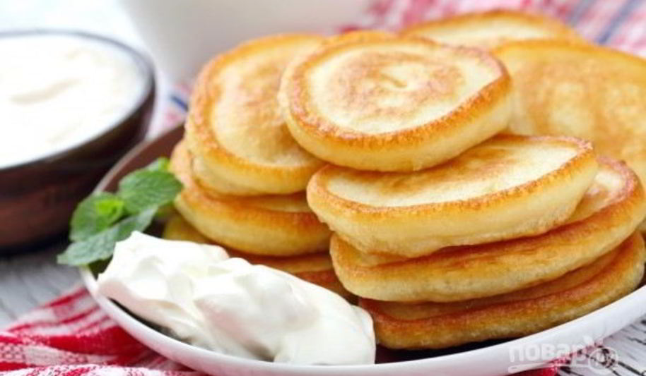 Рецепт оладьи на кефире с дрожжами