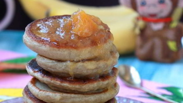 ШАГ 14. оладьи с бананом на кефире